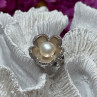 925 Sterling Silver Pearl & White Sapphire 