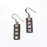 925 Sterling Silver Mother OF Pearl & Marcasites Earrings