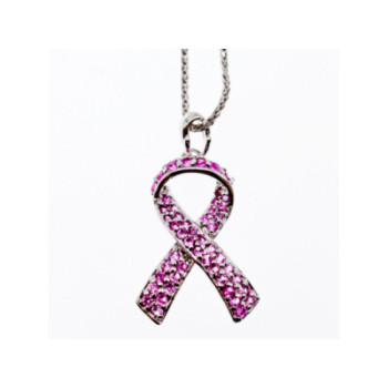 925 Sterling Silver Pink CZ Pendant