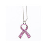 925 Sterling Silver Pink CZ Pendant