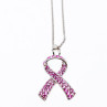 925 Sterling Silver Pink CZ Pendant