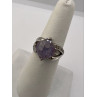 925 Sterling Silver Purple CZ Ring Size 6.5