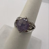 925 Sterling Silver Purple CZ Ring Size 6.5