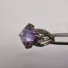 925 Sterling Silver Purple CZ Ring Size 6.5