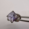 925 Sterling Silver Purple CZ Ring Size 6.5