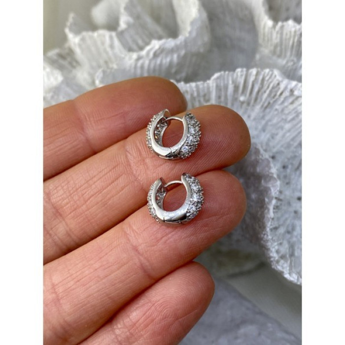925 Sterling Silver CZ Earrings