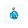 925 STERLING SILVER TOPAZ & BERYL PENDANT