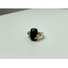 925 Sterling Silver Gold Plated Black Onyx Ring Size 8.5
