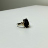 925 Sterling Silver Gold Plated Black Onyx Ring Size 8.5