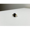 925 Sterling Silver Gold Plated Black Onyx Ring Size 8.5