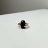 925 Sterling Silver Gold Plated Black Onyx Ring Size 8.5