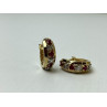 925 Sterling Silver Gold Plated Ruby Earrings
