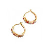 925 Sterling Silver Gold Plated Ruby Earrings
