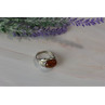 925 Sterling Silver Amber Ring Size 8.5