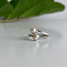 925 Sterling Silver Pearls Ring Size 5