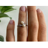 925 Sterling Silver Pearls Ring Size 5