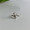 925 Sterling Silver Pearls Ring Size 5