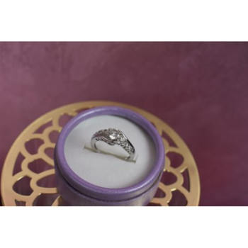 925 Sterling Silver White/colorless Spinel Ring Size 6.5