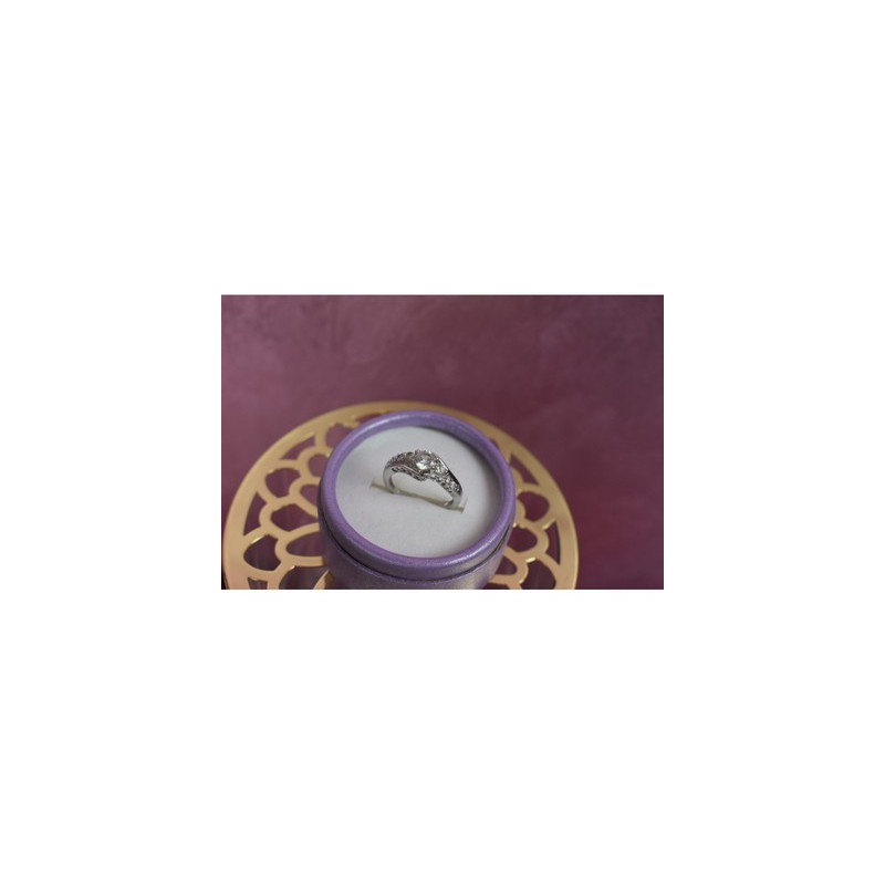 925 Sterling Silver White/colorless Spinel Ring Size 6.5