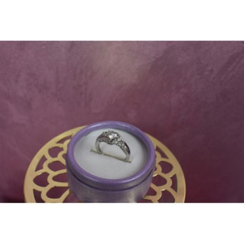 925 Sterling Silver White/colorless Spinel Ring Size 6.5