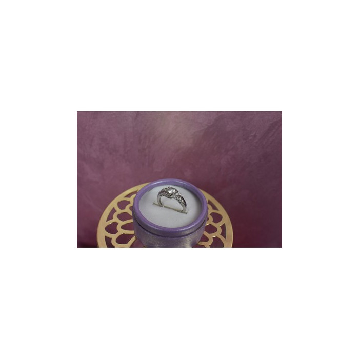 925 Sterling Silver White/colorless Spinel Ring Size 6.5