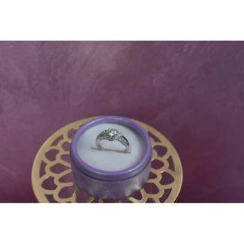 925 Sterling Silver White/colorless Spinel Ring Size 6.5