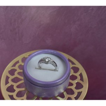925 Sterling Silver White/Colorless Spinel Ring Size 6.5