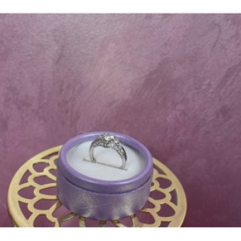 925 Sterling Silver White/Colorless Spinel Ring Size 6.5