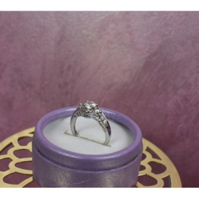 925 Sterling Silver White/Colorless Spinel Ring Size 6.5