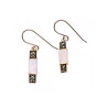 925 Sterling Silver Pink Mother of Pearl & Marcasites Earrings