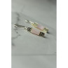 925 Sterling Silver Pink Mother of Pearl & Marcasites Earrings