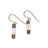 925 Sterling Silver Pink Mother of Pearl & Marcasites Earrings