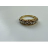 925 Sterling Silver Gold Plated White CZ Ring Size 7