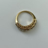 925 Sterling Silver Gold Plated White CZ Ring Size 7