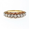 925 Sterling Silver Gold Plated White CZ Ring Size 7