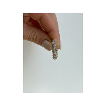 925 Sterling Silver Gold Plated White CZ Ring Size 7