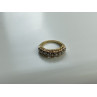 925 Sterling Silver Gold Plated White CZ Ring Size 7