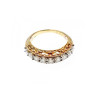 925 Sterling Silver Gold Plated White CZ Ring Size 7