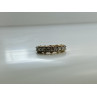 925 Sterling Silver Gold Plated White CZ Ring Size 7