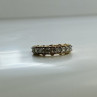 925 Sterling Silver Gold Plated White CZ Ring Size 7