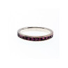 925 Sterling Silver Purple CZ Band Ring Size 8.5