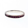 925 Sterling Silver Purple CZ Band Ring Size 8.5