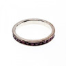 925 Sterling Silver Purple CZ Band Ring Size 8.5
