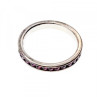 925 Sterling Silver Purple CZ Band Ring Size 8.5