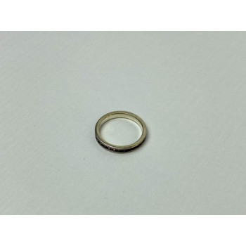 925 Sterling Silver Purple CZ Band Ring Size 8.5