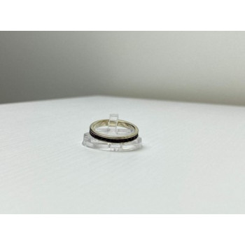 925 Sterling Silver Purple CZ Band Ring Size 8.5