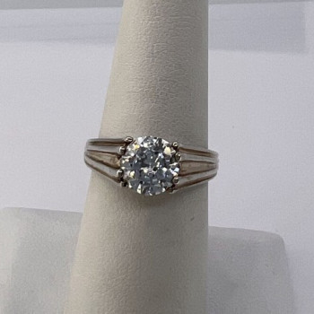 925 Sterling Silver & CZ Ring Size 6.5