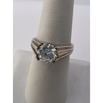925 Sterling Silver & CZ Ring Size 6.5