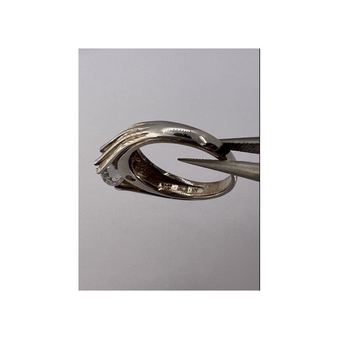 925 Sterling Silver & CZ Ring Size 6.5