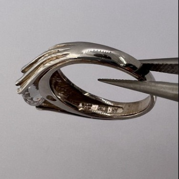 925 Sterling Silver & CZ Ring Size 6.5